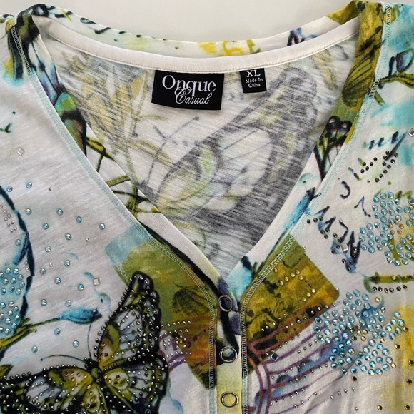 💥💥 Henley style tee top plus butterfly XL - Picture 4 of 8